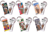 Las Vegas FootWhere® Souvenir Keychain. 72 pieces/6 assorted styles.
