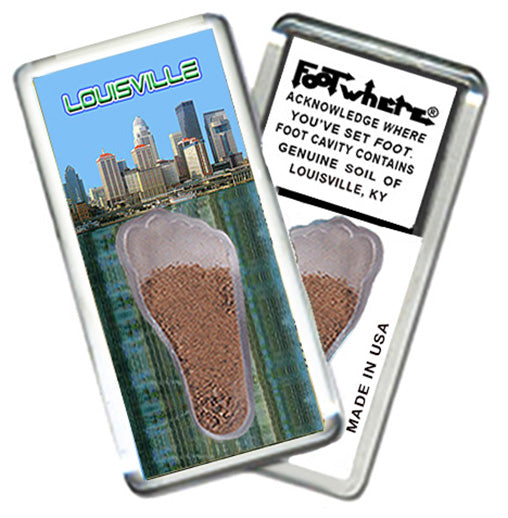 Louisville FootWhere® Souvenir  Magnets. 6 Piece Set. Made in USA