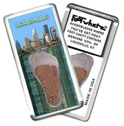 Louisville FootWhere® Souvenir  Magnets. 6 Piece Set. Made in USA