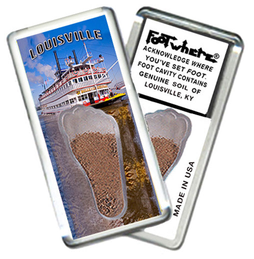 Louisville FootWhere® Souvenir  Magnets. 6 Piece Set. Made in USA
