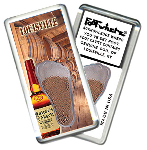 Louisville FootWhere® Souvenir  Magnets. 6 Piece Set. Made in USA