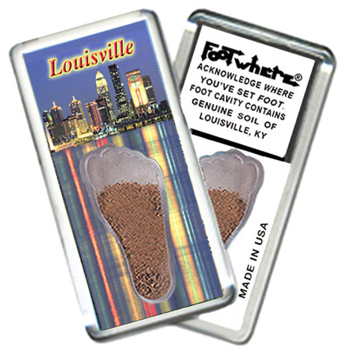 Louisville FootWhere® Souvenir  Magnets. 6 Piece Set. Made in USA