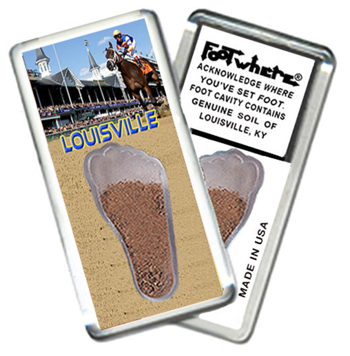 Louisville FootWhere® Souvenir  Magnets. 6 Piece Set. Made in USA