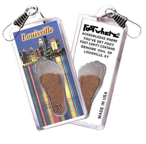 Louisville FootWhere Souvenir  Zipper-Pulls. 6 Piece Set. Made in USA
