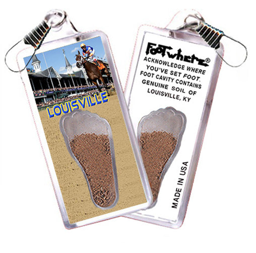 Louisville FootWhere Souvenir  Zipper-Pulls. 6 Piece Set. Made in USA