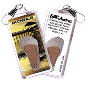 Mobile FootWhere® Souvenir Zipper-Pulls 6 Piece Set. Made in USA