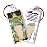 Myrtle Beach FootWhere® Souvenir  Keychain. Made in USA