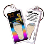 Myrtle Beach FootWhere® Souvenir  Keychain. Made in USA