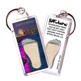 Myrtle Beach FootWhere® Souvenir  Keychain. Made in USA