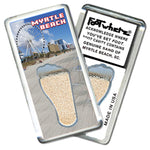 Load image into Gallery viewer, Myrtle Beach FootWhere® Souvenir Fridge Magnets. 6 Piece Set. Made in USA
