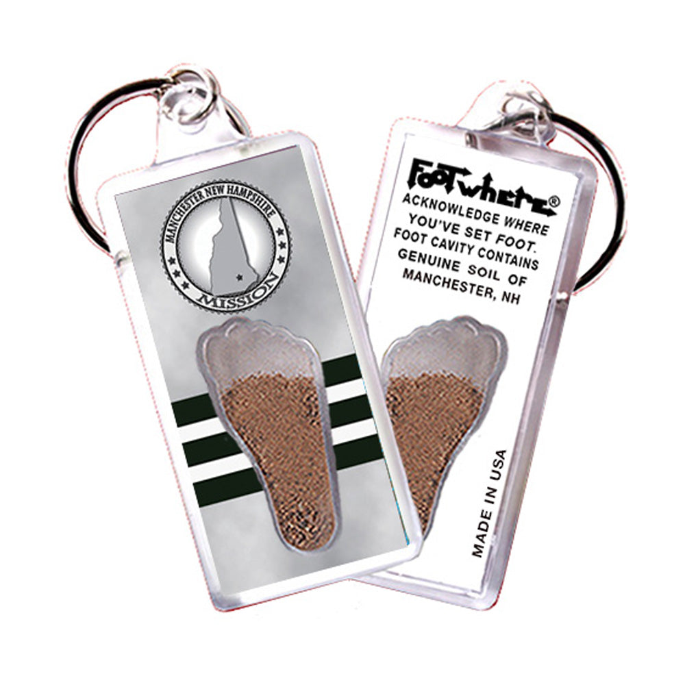 Manchester FootWhere® Souvenir Keychain. 72 pieces/6 assorted styles.