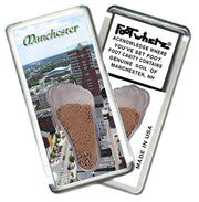 Manchester FootWhere® Souvenir Magnet. 72 pieces/6 assorted styles.