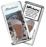 Manchester FootWhere® Souvenir Magnets. 6 Piece Set. Made in USA