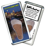 Manchester FootWhere® Souvenir Magnets. 6 Piece Set. Made in USA