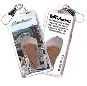 Manchester FootWhere® Souvenir Zipper-Pull. 72 pieces/6 assorted styles.