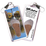 Manchester FootWhere® Souvenir Zipper-Pull. 72 pieces/6 assorted styles.
