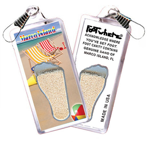 Marco Island FootWhere® Souvenir Zipper-Pull. 72 pieces/6 assorted styles.