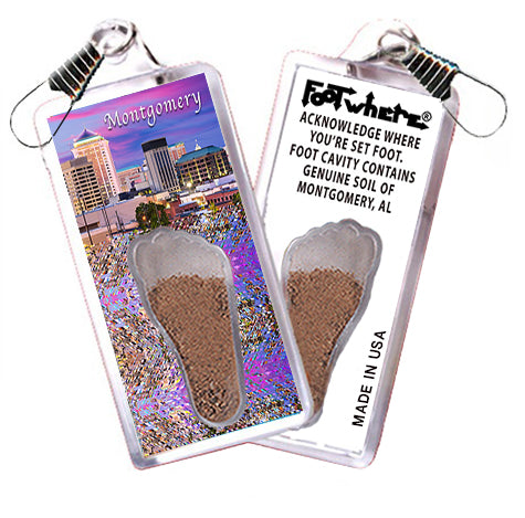 Montgomery FootWhere® Souvenir Zipper-Pulls. 6 Piece Set. Made in USA