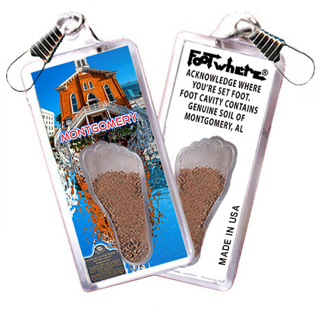 Montgomery FootWhere® Souvenir Zipper-Pulls. 6 Piece Set. Made in USA