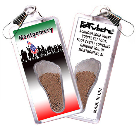 Montgomery FootWhere® Souvenir Zipper-Pull. Made in USA