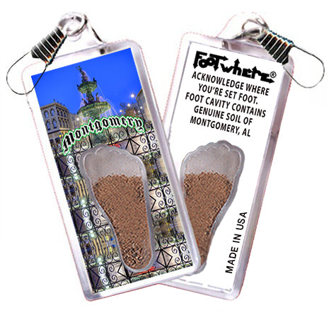 Montgomery FootWhere® Souvenir Zipper-Pull. Made in USA