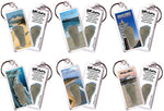 Load image into Gallery viewer, Malibu FootWhere® Souvenir Keychain. 72 pieces/ 6 assorted styles.
