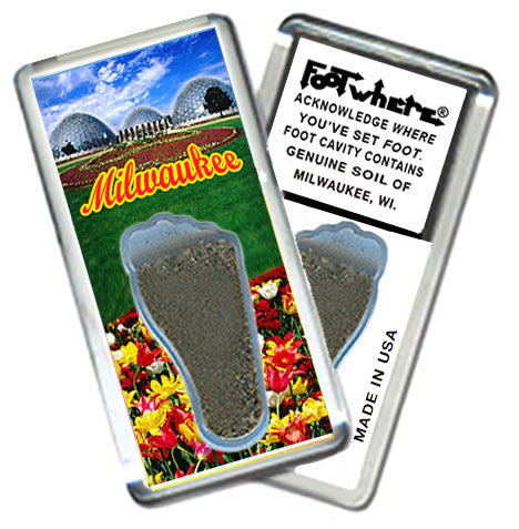 Milwaukee FootWhere® Souvenir Magnet. 72 pieces/ 6 assorted styles.