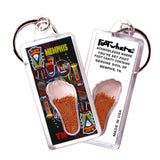 Memphis FootWhere® Souvenir Keychains. 6 Piece Set. Made in USA