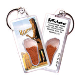 Memphis FootWhere® Souvenir Keychains. 6 Piece Set. Made in USA