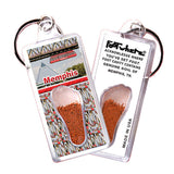 Memphis FootWhere® Souvenir Keychains. 6 Piece Set. Made in USA
