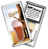 Memphis FootWhere® Souvenir Magnets. 6 Piece Set. Made in USA