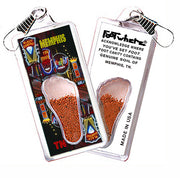 Memphis FootWhere® Souvenir Zipper-Pulls. 6 Piece Set. Made in USA