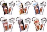 Memphis FootWhere® Souvenir Keychains. 6 Piece Set. Made in USA