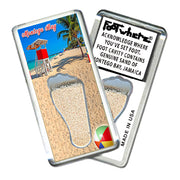 Montego Bay FootWhere® Souvenir Magnets. 6 Piece Set. Made in USA