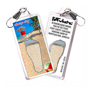 Montego Bay FootWhere® Souvenir Zipper-Pulls. 6 Piece Set. Made in USA