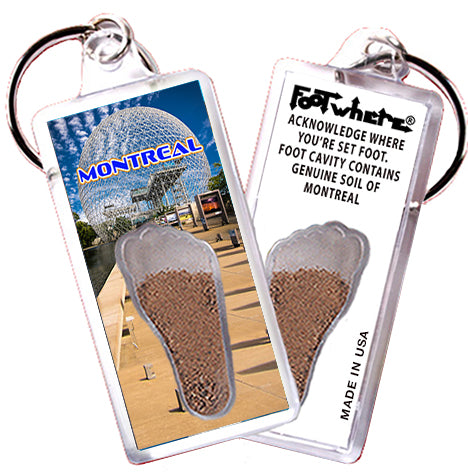Montreal FootWhere Souvenir Keychain. 72 pieces/ 6 assorted styles.