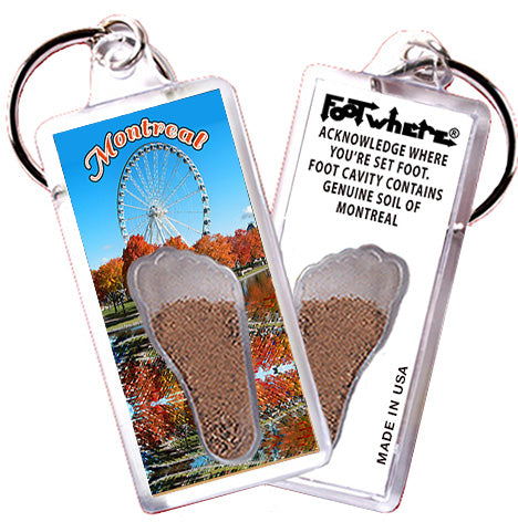 Montreal FootWhere Souvenir Keychain. 72 pieces/ 6 assorted styles.