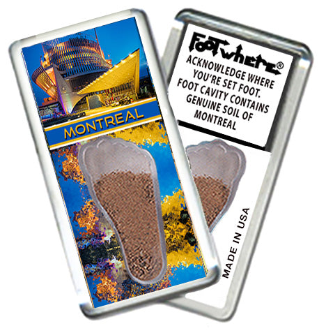 Montreal FootWhere Souvenir Magnets. 6 Piece Set. Made in USA