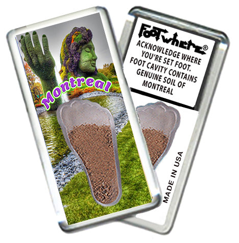 Montreal FootWhere Souvenir Magnets. 6 Piece Set. Made in USA