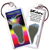 Niagara Falls FootWhere® Souvenir Keychains. 6 Piece Set. Made in USA