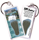 Niagara Falls FootWhere® Souvenir Keychains. 6 Piece Set. Made in USA