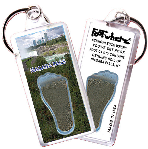 Niagara Falls FootWhere® Souvenir Keychain. 72 pieces/ 6 assorted styles.