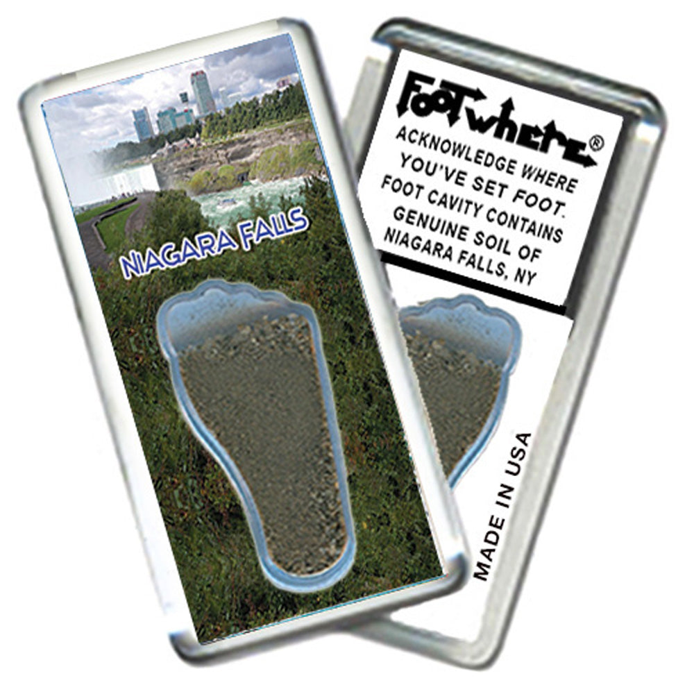 Niagara Falls FootWhere® Souvenir Magnet. 72 pieces/ 6 assorted styles.