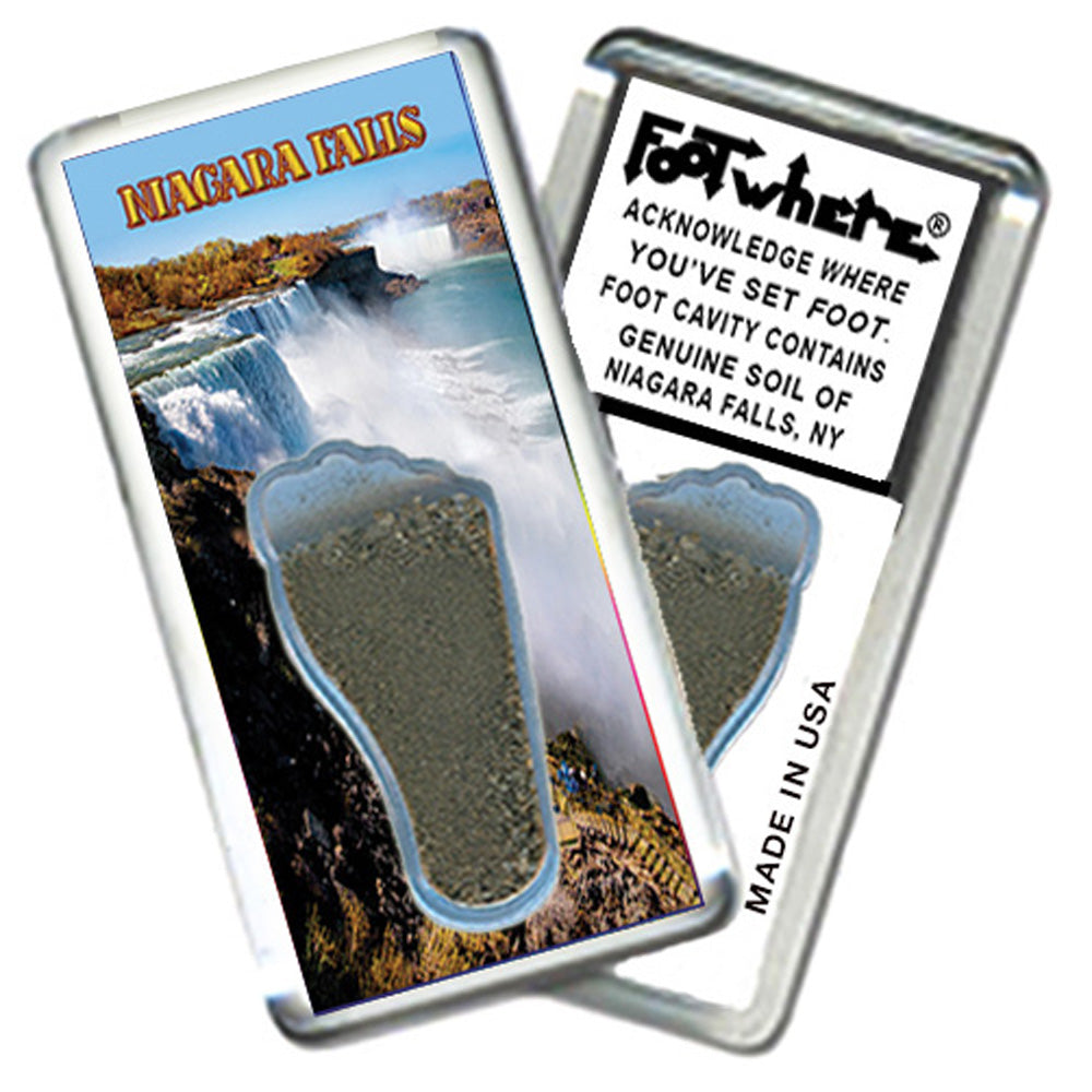 Niagara Falls FootWhere® Souvenir Magnet. 72 pieces/ 6 assorted styles.