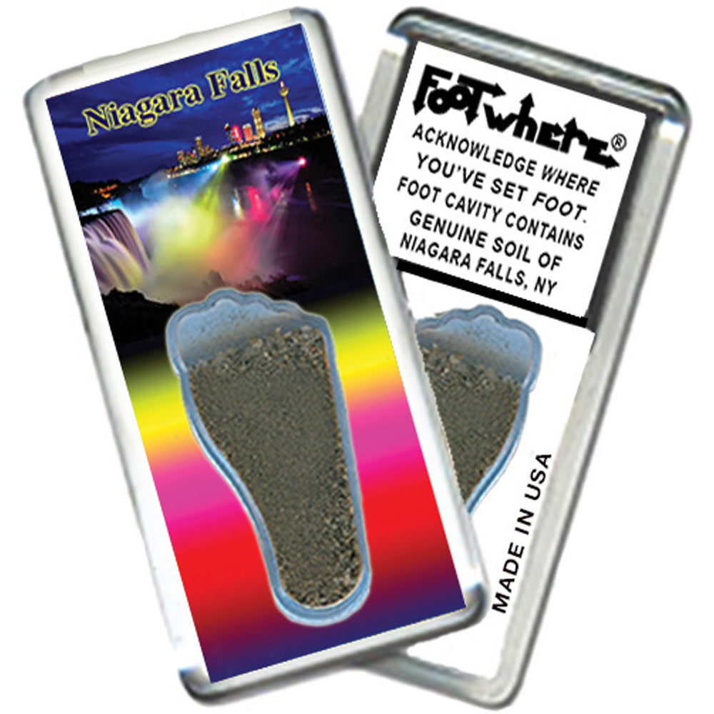 Niagara Falls FootWhere® Souvenir Magnet. 72 pieces/ 6 assorted styles.