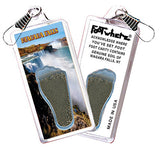 Niagara Falls  FootWhere® Souvenir Zipper-Pulls. 6 Piece Set. Made in USA