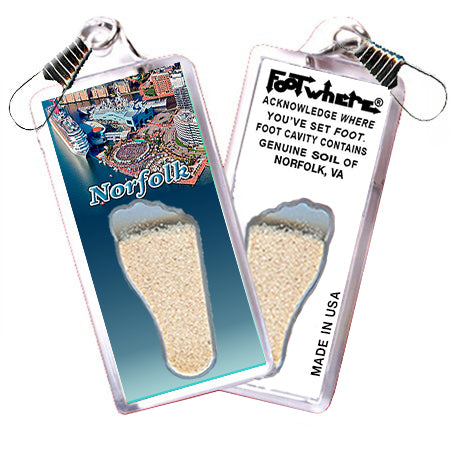 Norfolk FootWhere® Souvenir Zipper-Pull. 72 pieces/6 assorted styles.