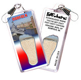 Norfolk FootWhere® Souvenir Zipper-Pull. 72 pieces/6 assorted styles.