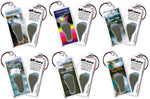 Load image into Gallery viewer, Niagara Falls FootWhere® Souvenir Keychains. 6 Piece Set. Made in USA
