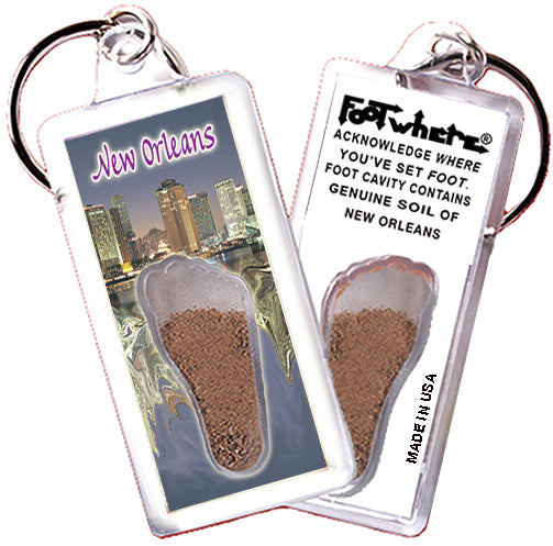 New Orleans FootWhere® Souvenir Zipper-Pull. 72 pieces/6 assorted styles.